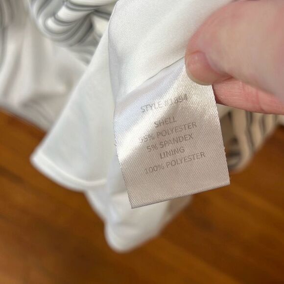 Hutch Dixie Sheath Dress Striped Sleeveless Size XXL White/Black VNeck - Picture 5 of 8